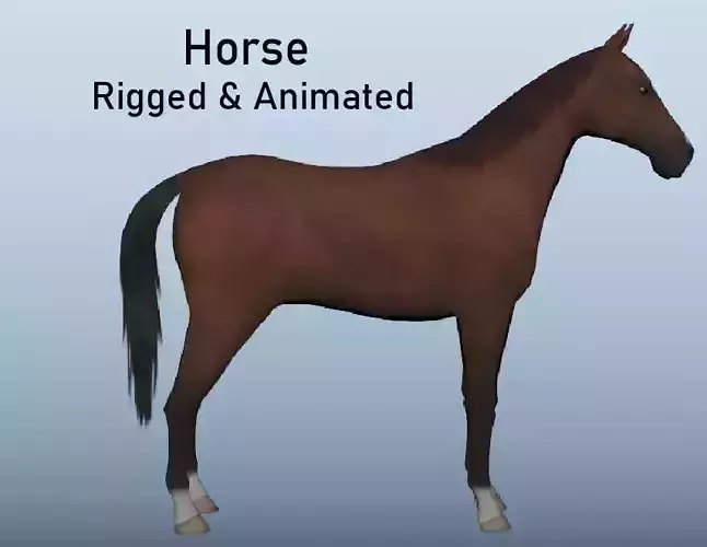Horse Animated VFX Grace Low-poly 3D model