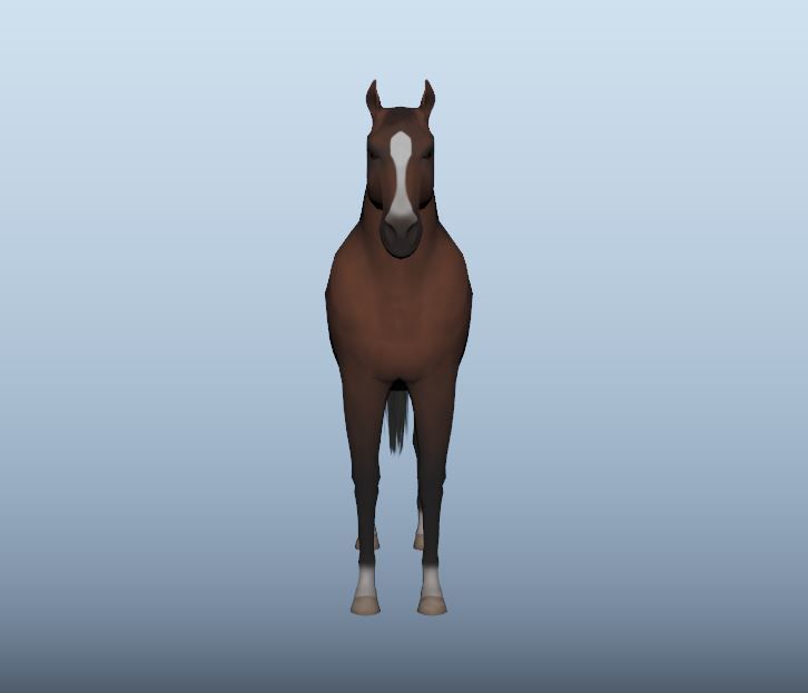 Horse Animated VFX Grace Low-poly 3D model_5