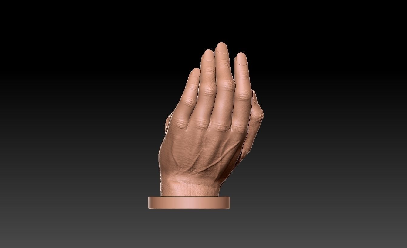 the baby is sleeping in the hand 3D print model_4
