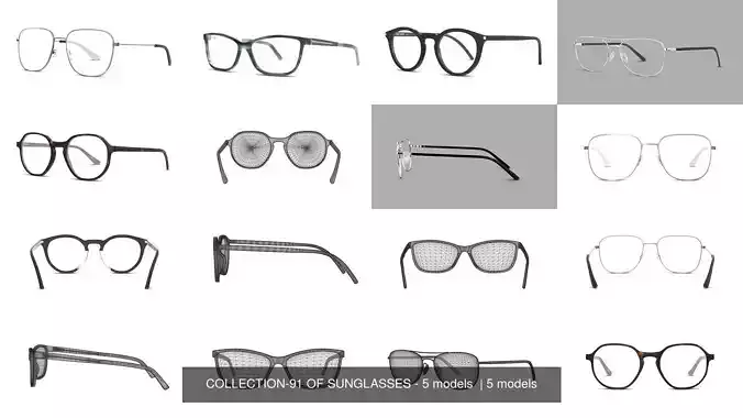 COLLECTION-91 OF SUNGLASSES - 5 models  