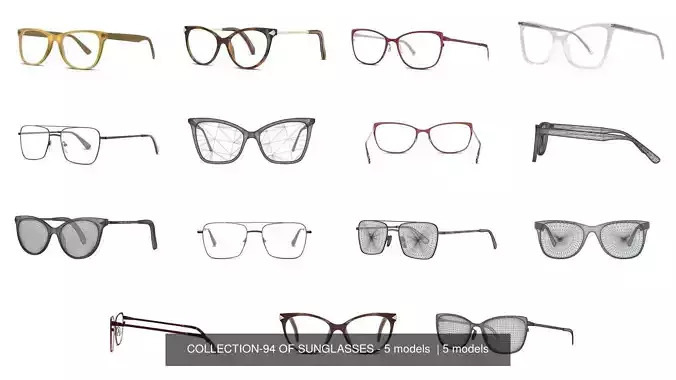 COLLECTION-94 OF SUNGLASSES - 5 models  