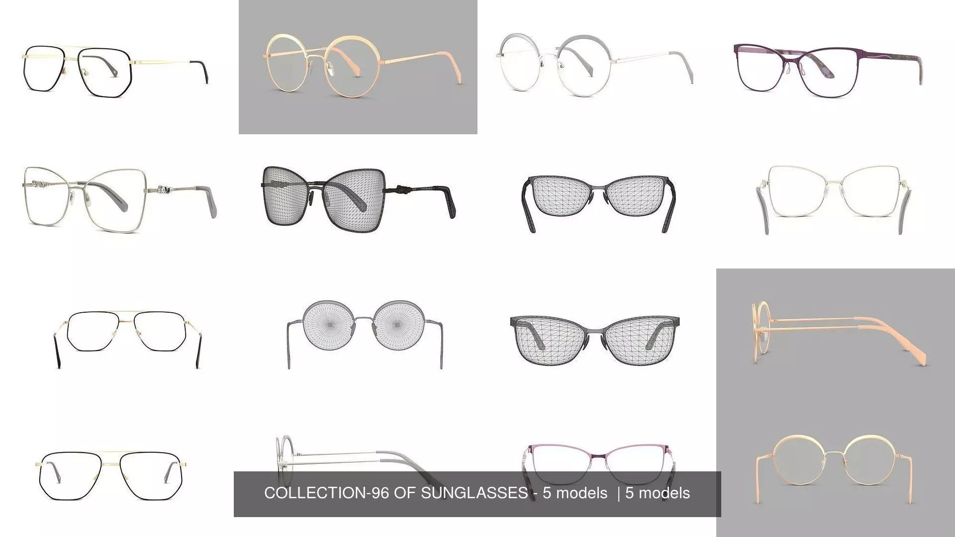 COLLECTION-96 OF SUNGLASSES - 5 models _0