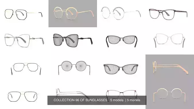 COLLECTION-96 OF SUNGLASSES - 5 models COLLECTION-96 OF SUNGLASSES - 5 models