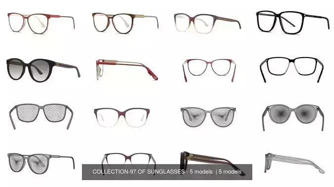 COLLECTION-97 OF SUNGLASSES - 5 models  