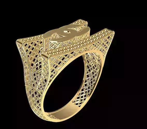 RING07 gold ring with intricate design