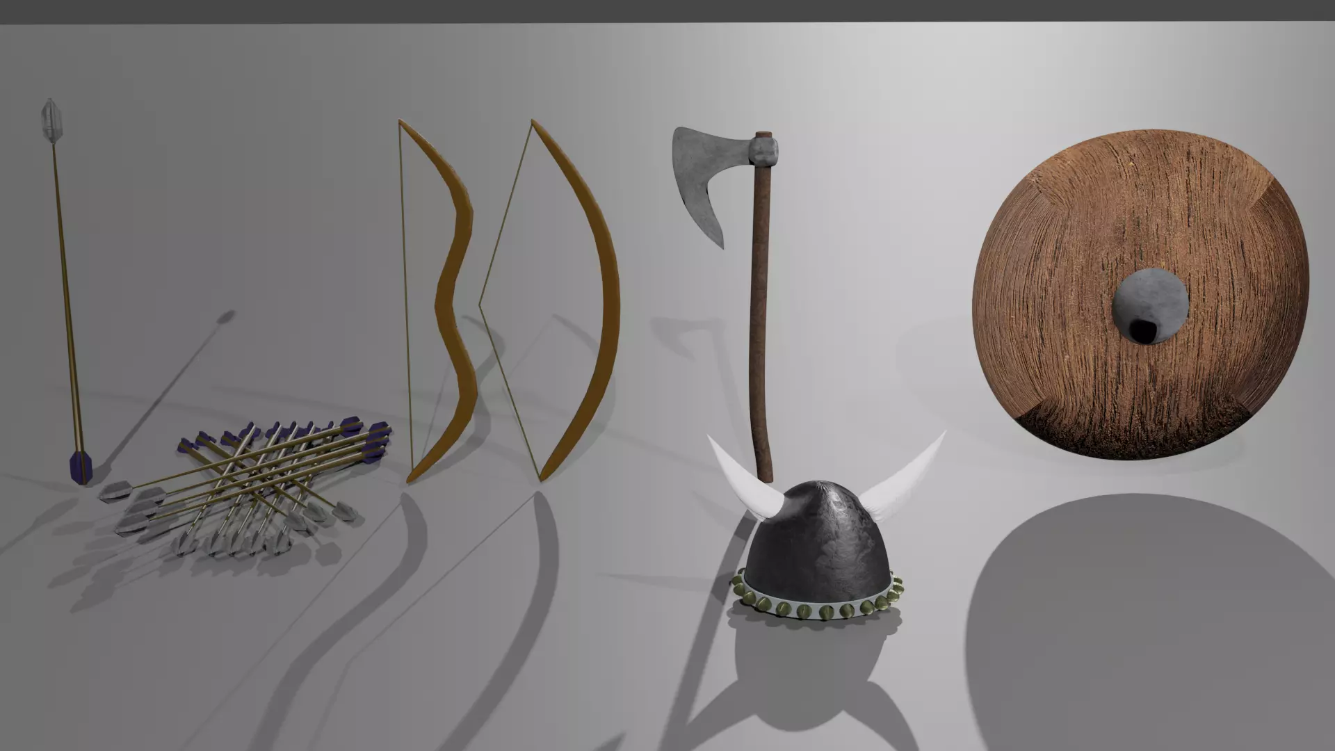 armi vichinghe viking weapons 3D model