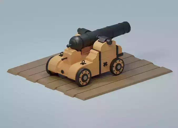 3D Cannon model Vehicle