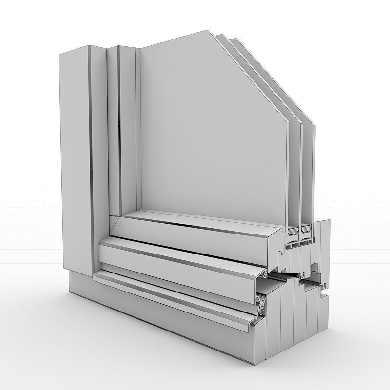 Window section 3D model_1