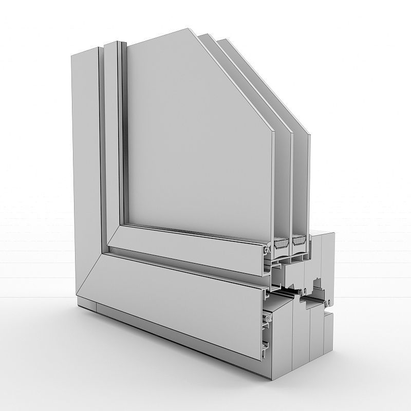 Window section 3D model_7