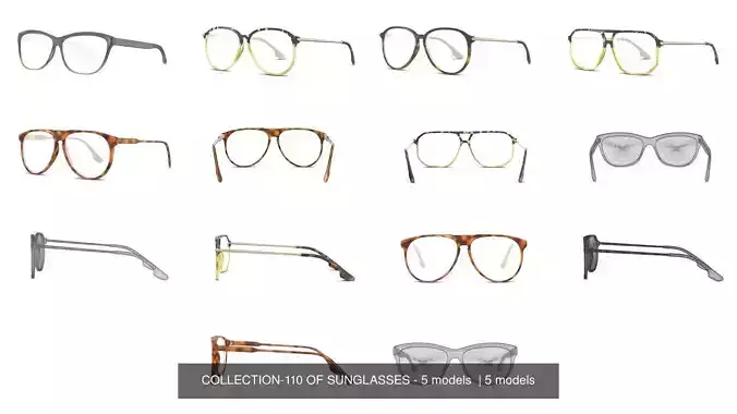 COLLECTION-110 OF SUNGLASSES - 5 models 