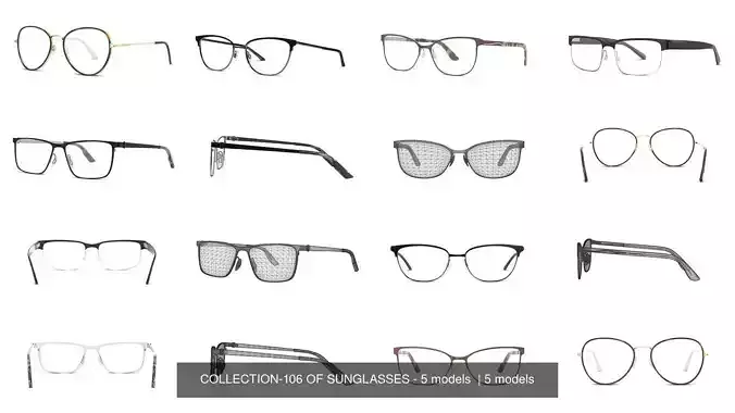 COLLECTION-106 OF SUNGLASSES - 5 models  