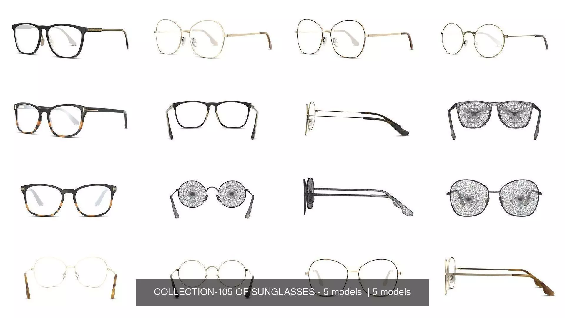 COLLECTION-105 OF SUNGLASSES - 5 models  _0