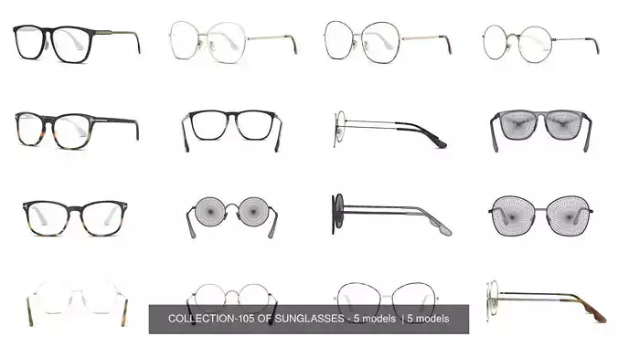 COLLECTION-105 OF SUNGLASSES - 5 models  