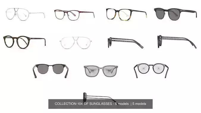 COLLECTION-104 OF SUNGLASSES - 5 models  