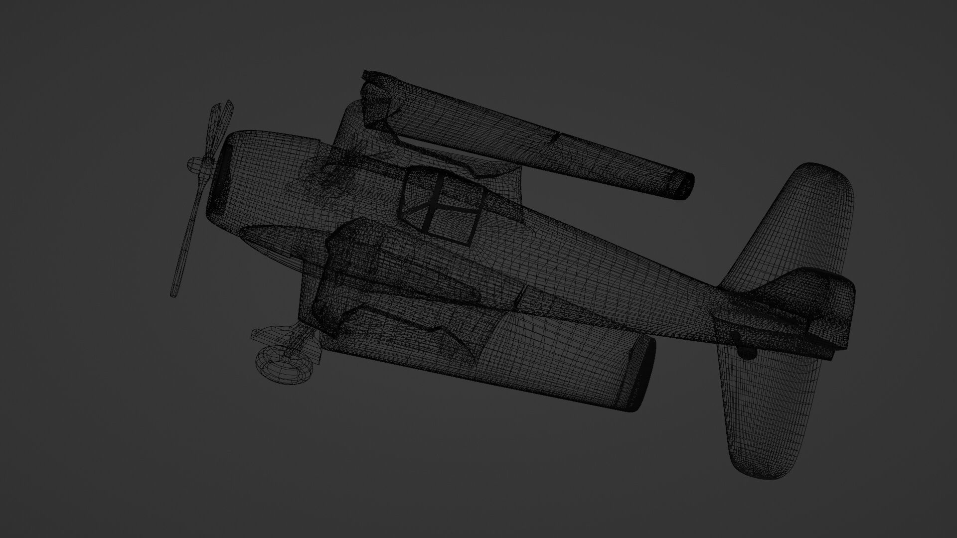 Grumman F6F Hellcat  folded - 3d printer ready 3D print model_9