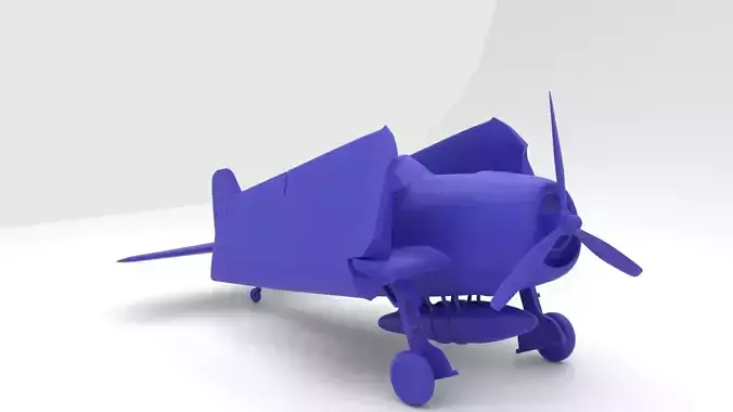 Grumman F6F Hellcat  folded - 3d printer ready 3D print model