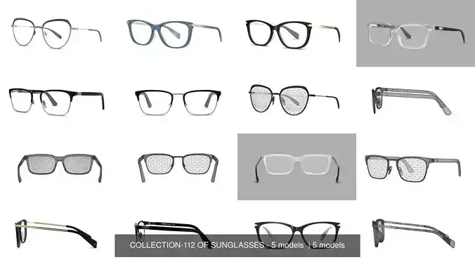 COLLECTION-112 OF SUNGLASSES - 5 models 