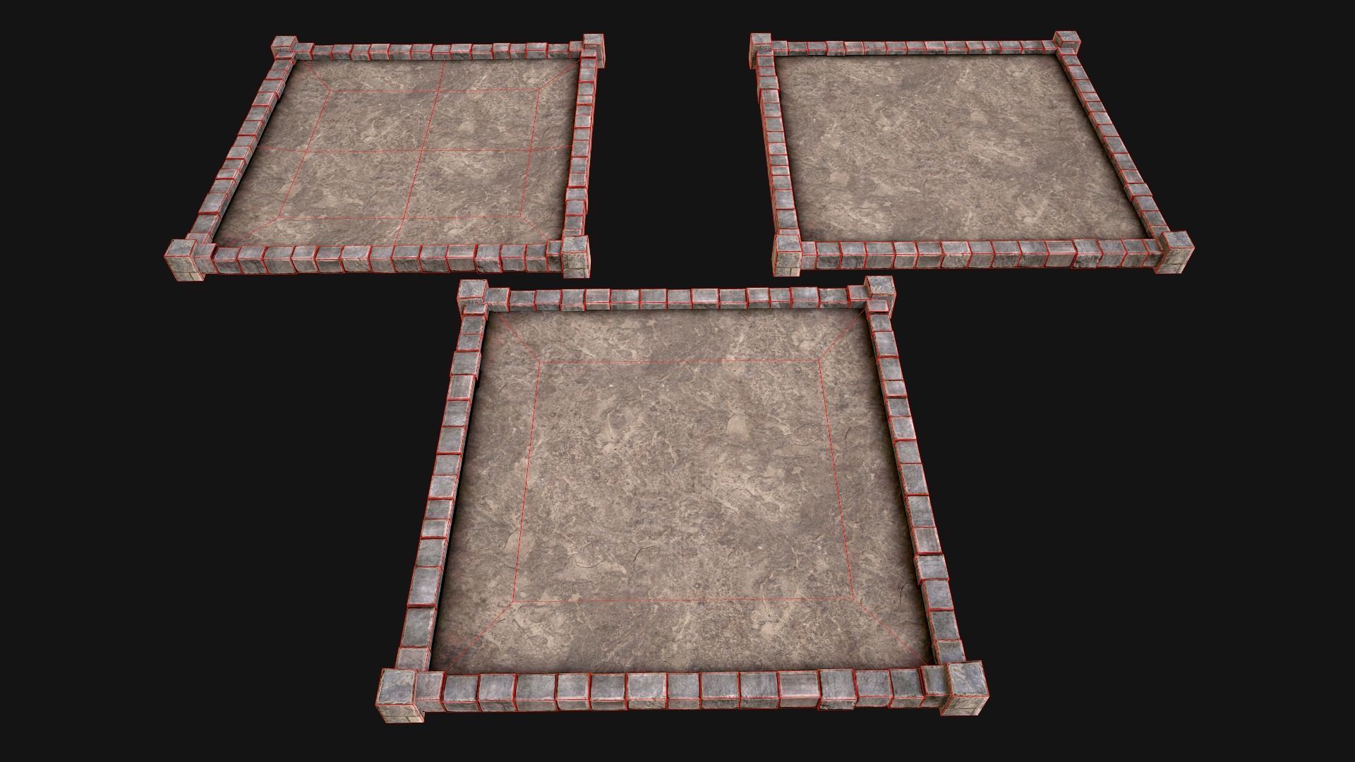 Medieval Prison Roof  Castle Floor Low-poly 3D model_15