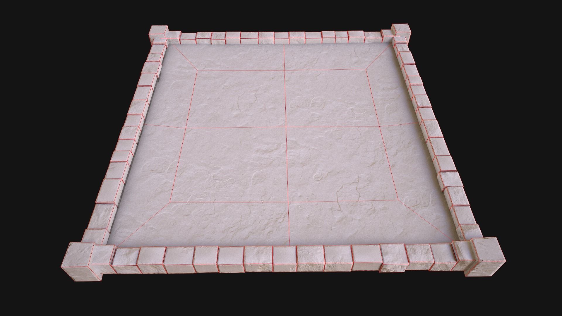 Medieval Prison Roof  Castle Floor Low-poly 3D model_14