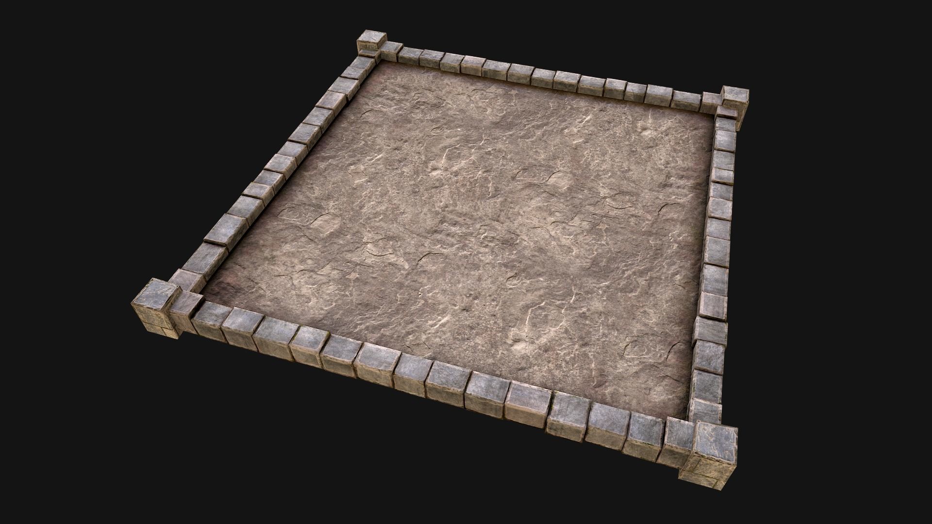 Medieval Prison Roof  Castle Floor Low-poly 3D model_5
