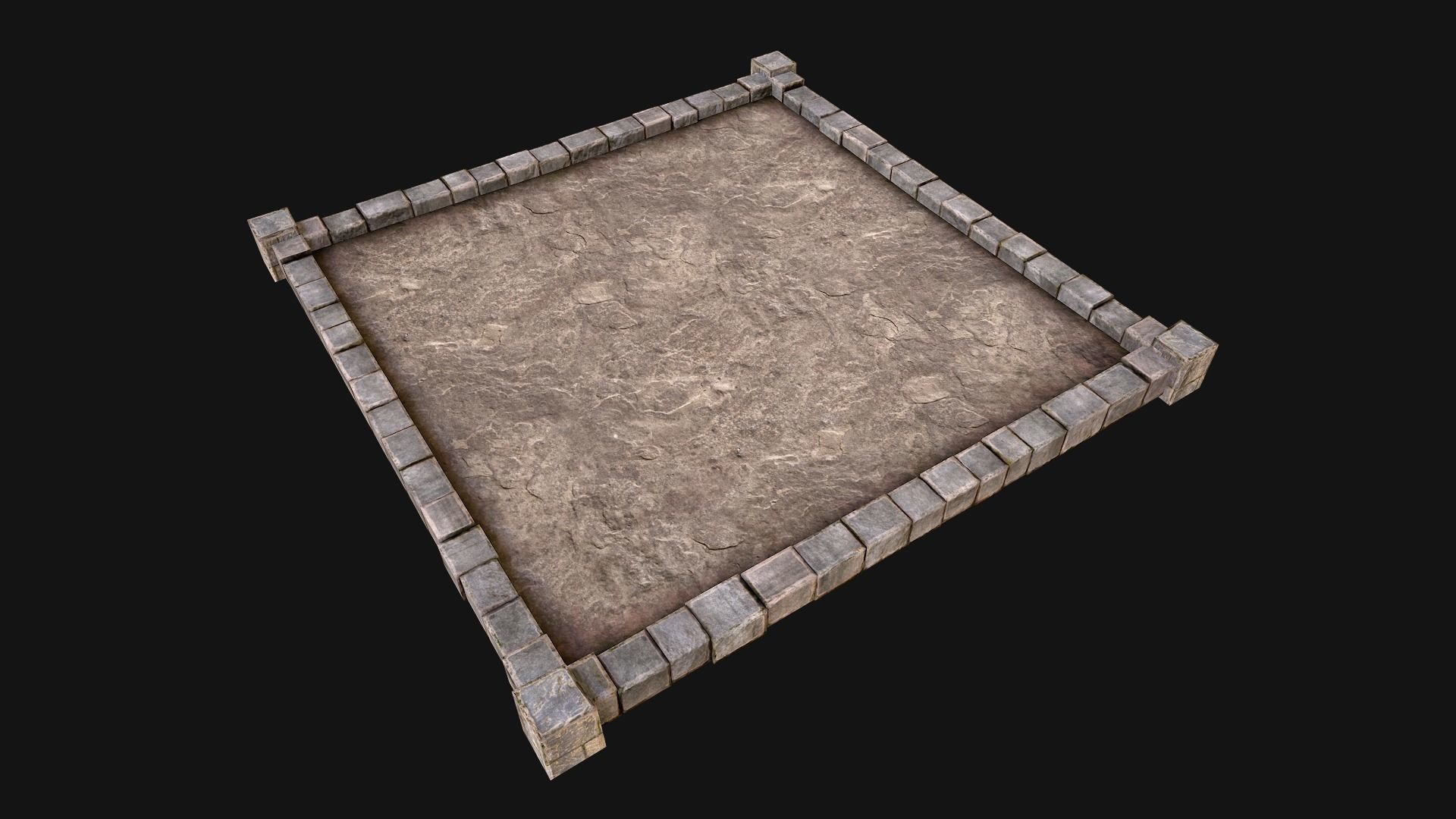 Medieval Prison Roof  Castle Floor Low-poly 3D model_10