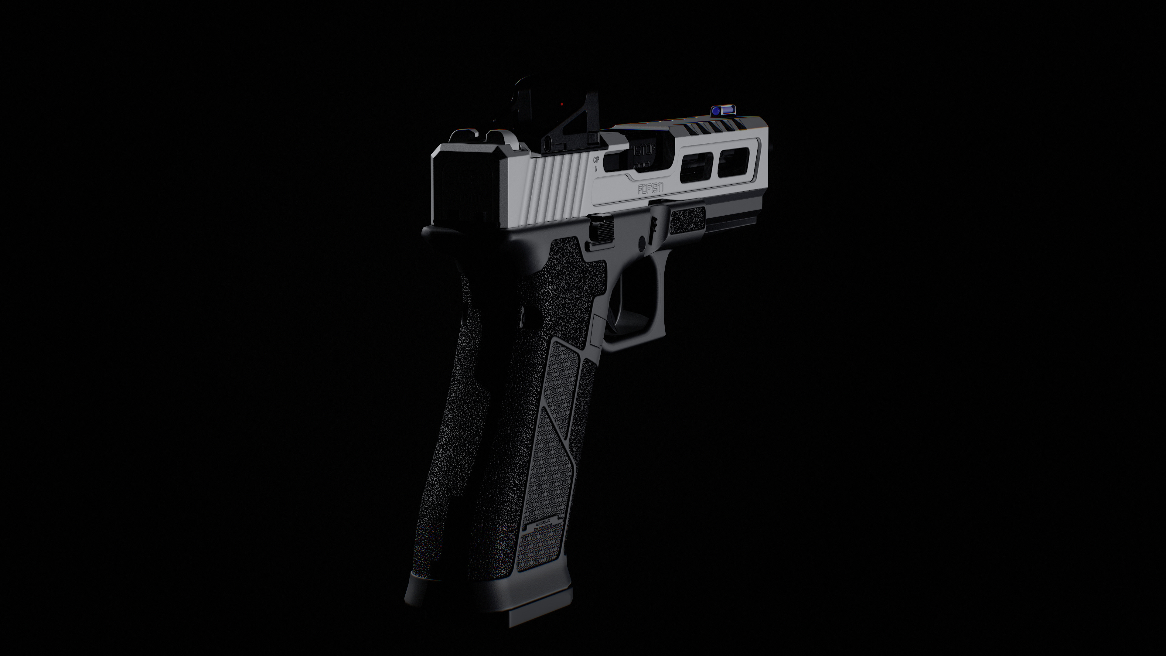 Ghost 9mm Low-poly 3D model_12