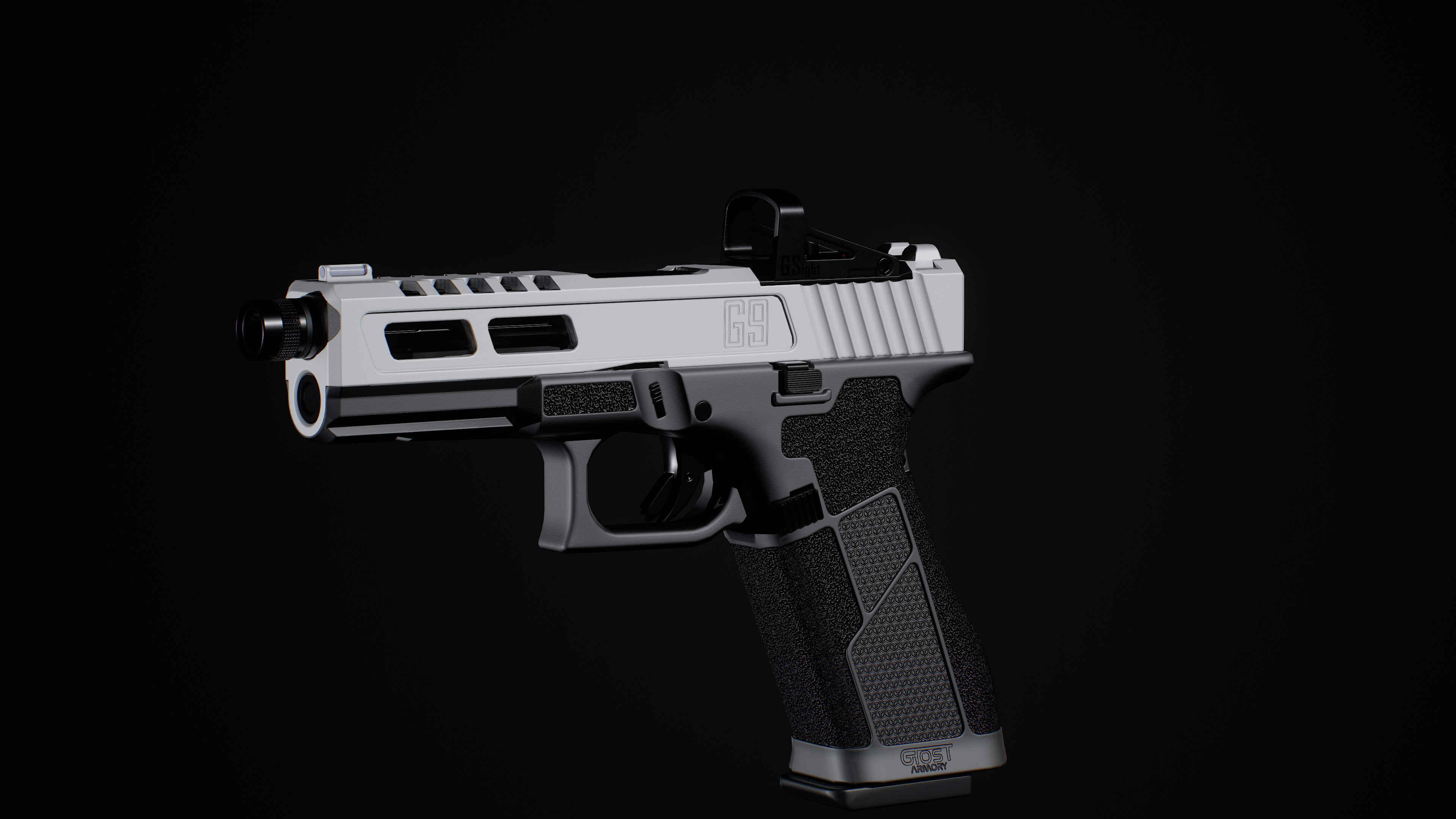 Ghost 9mm Low-poly 3D model_17