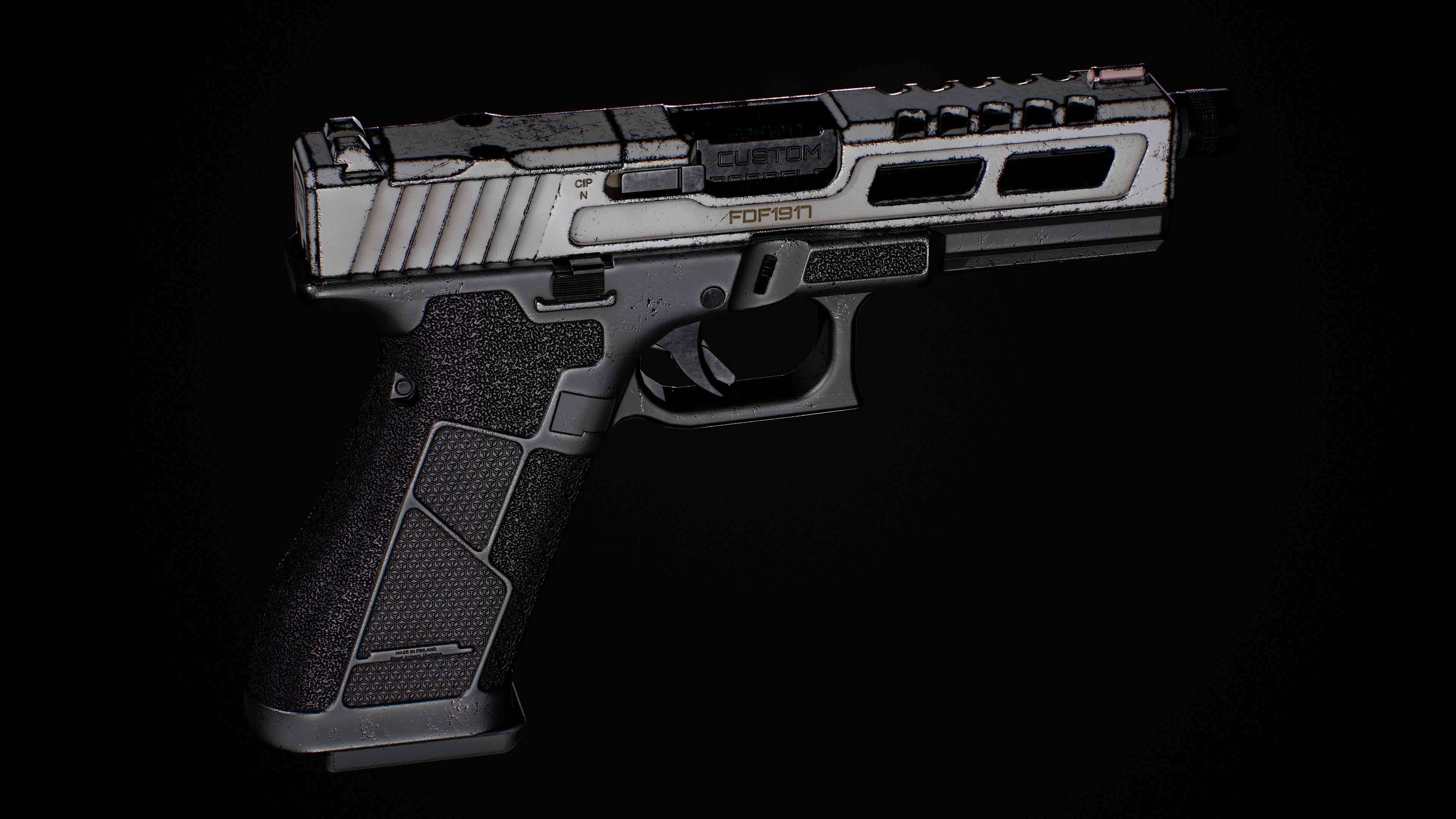 Ghost 9mm Low-poly 3D model_13