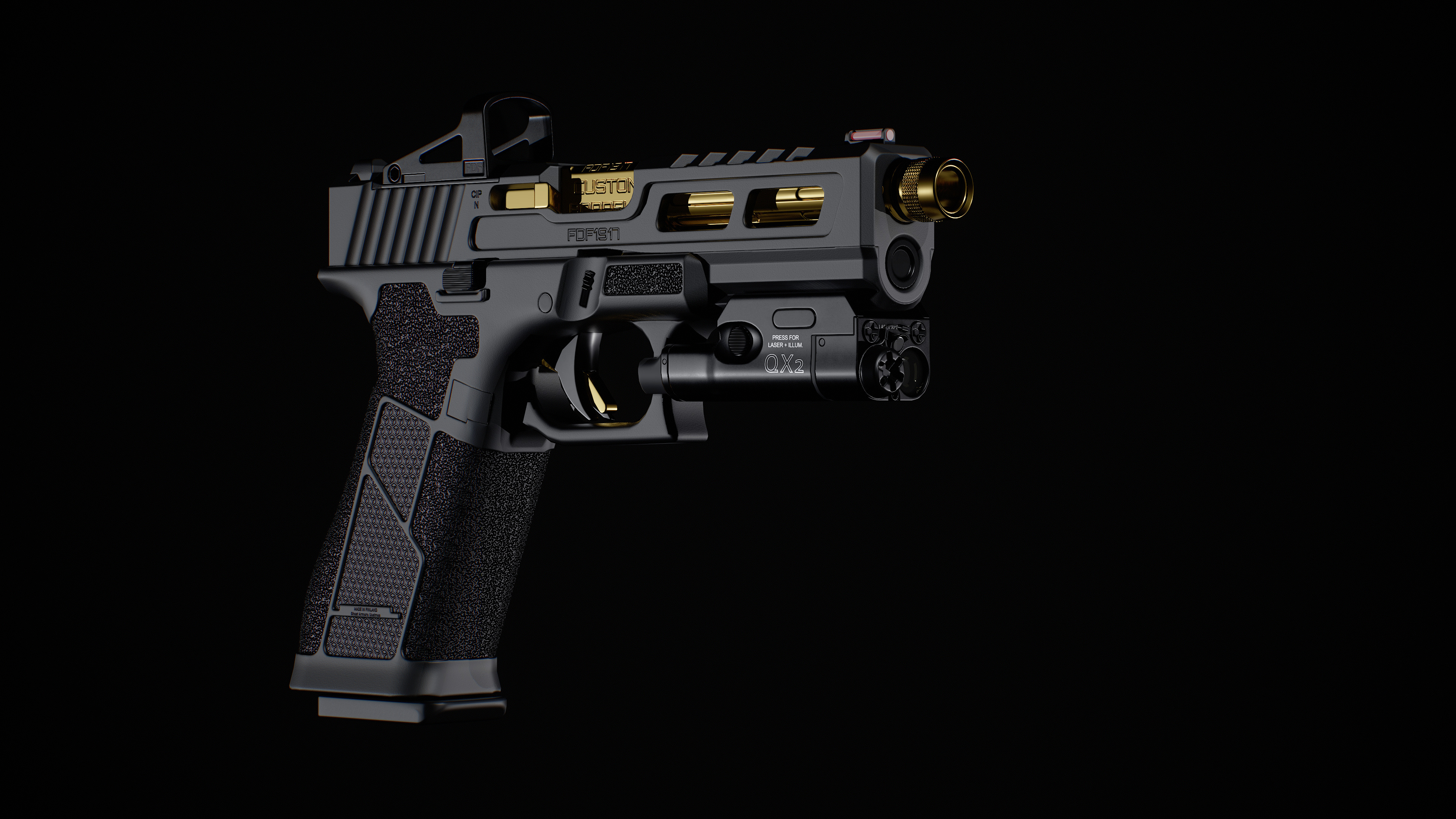 Ghost 9mm Low-poly 3D model_26
