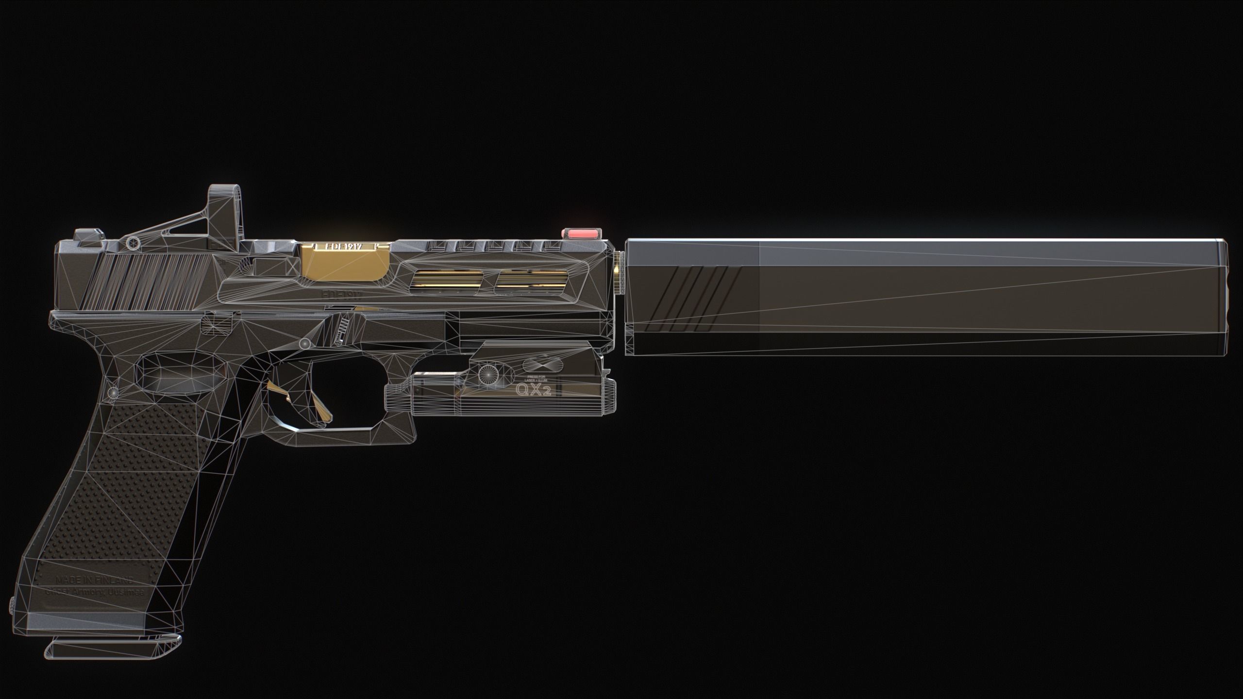 Ghost 9mm Low-poly 3D model_72