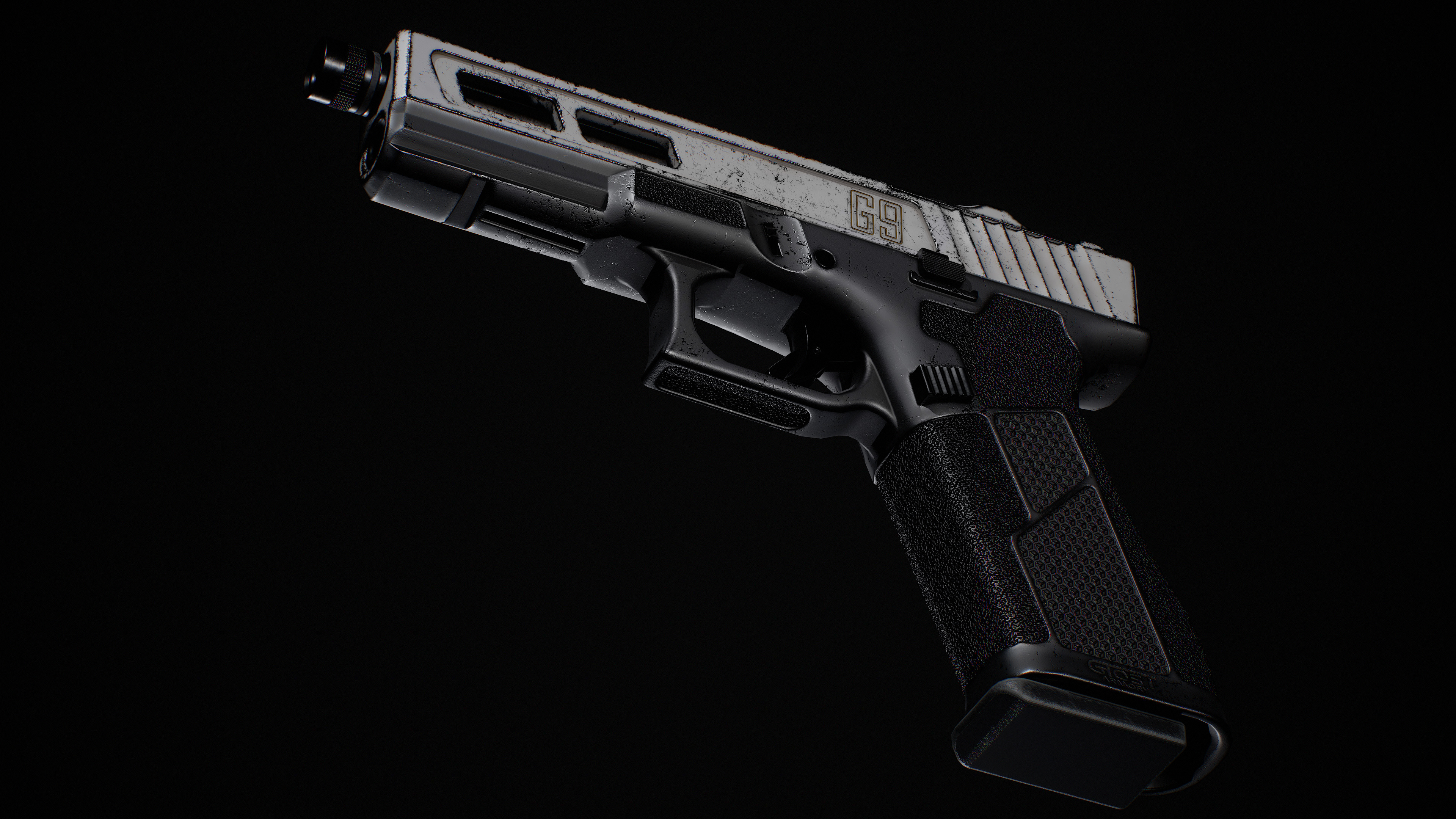Ghost 9mm Low-poly 3D model_14