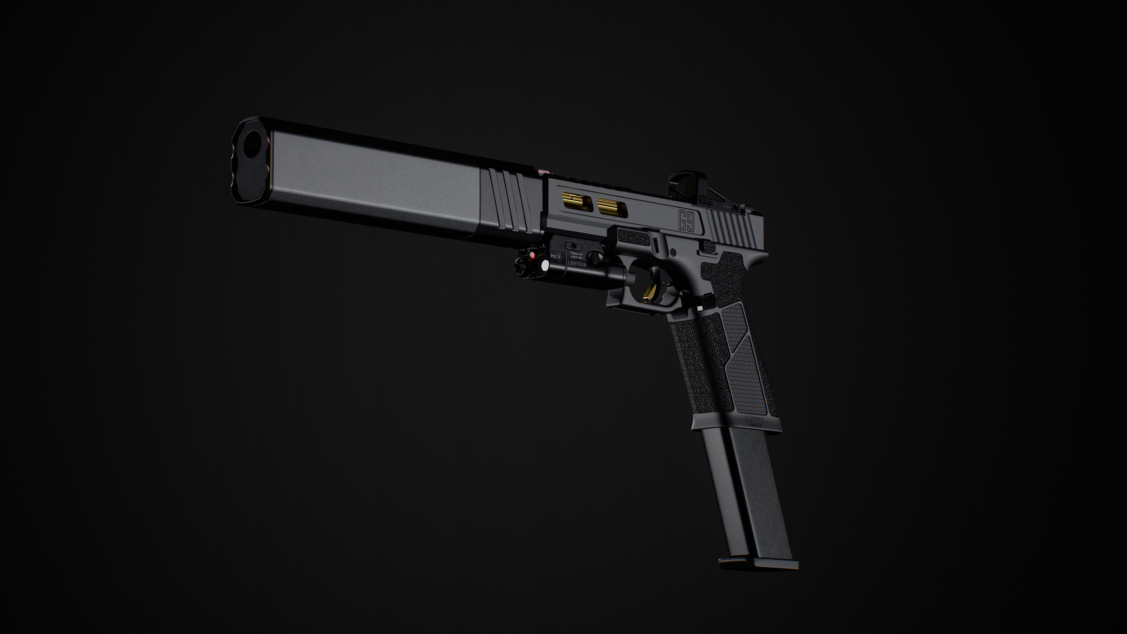 Ghost 9mm Low-poly 3D model_55