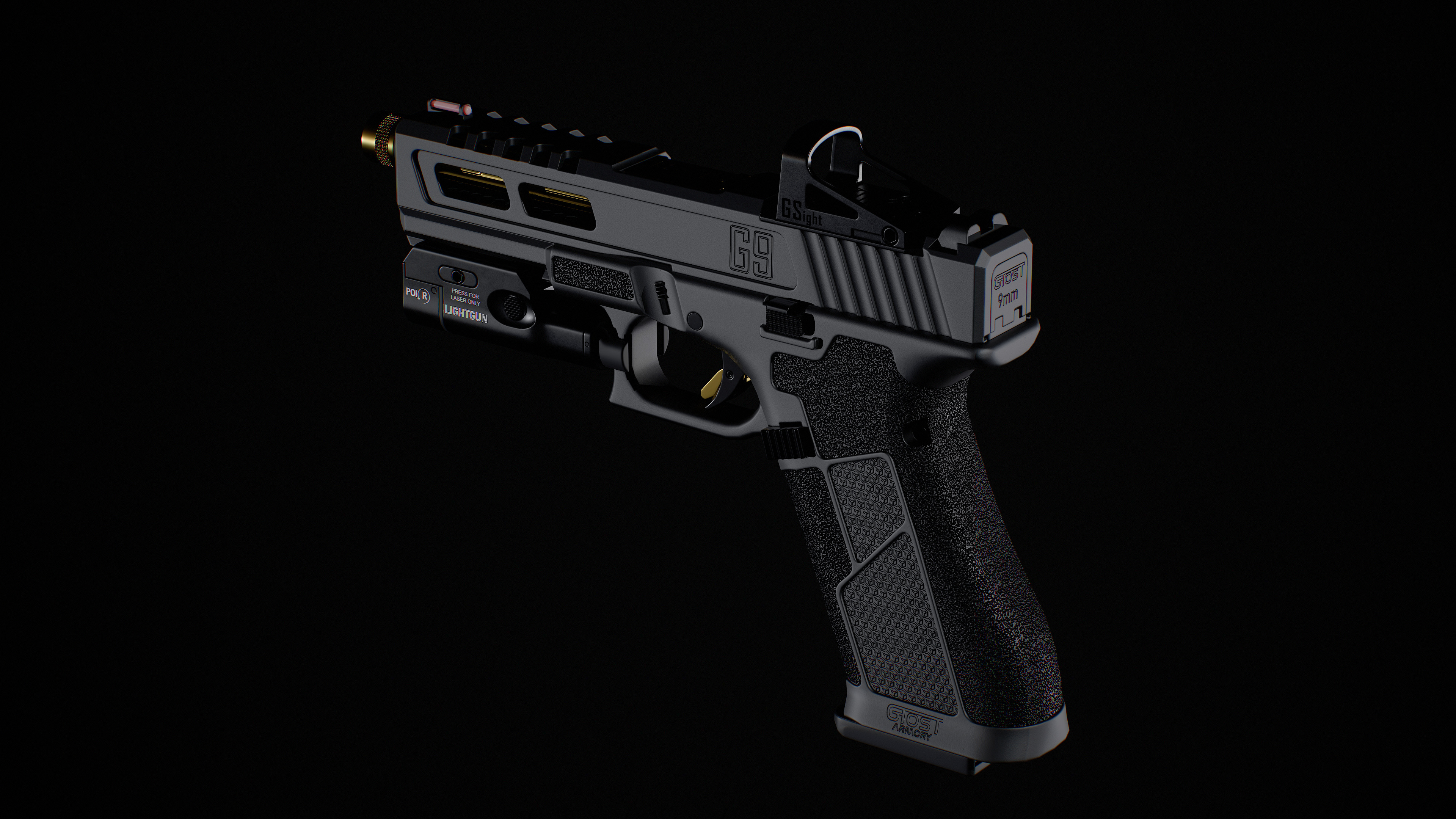 Ghost 9mm Low-poly 3D model_27
