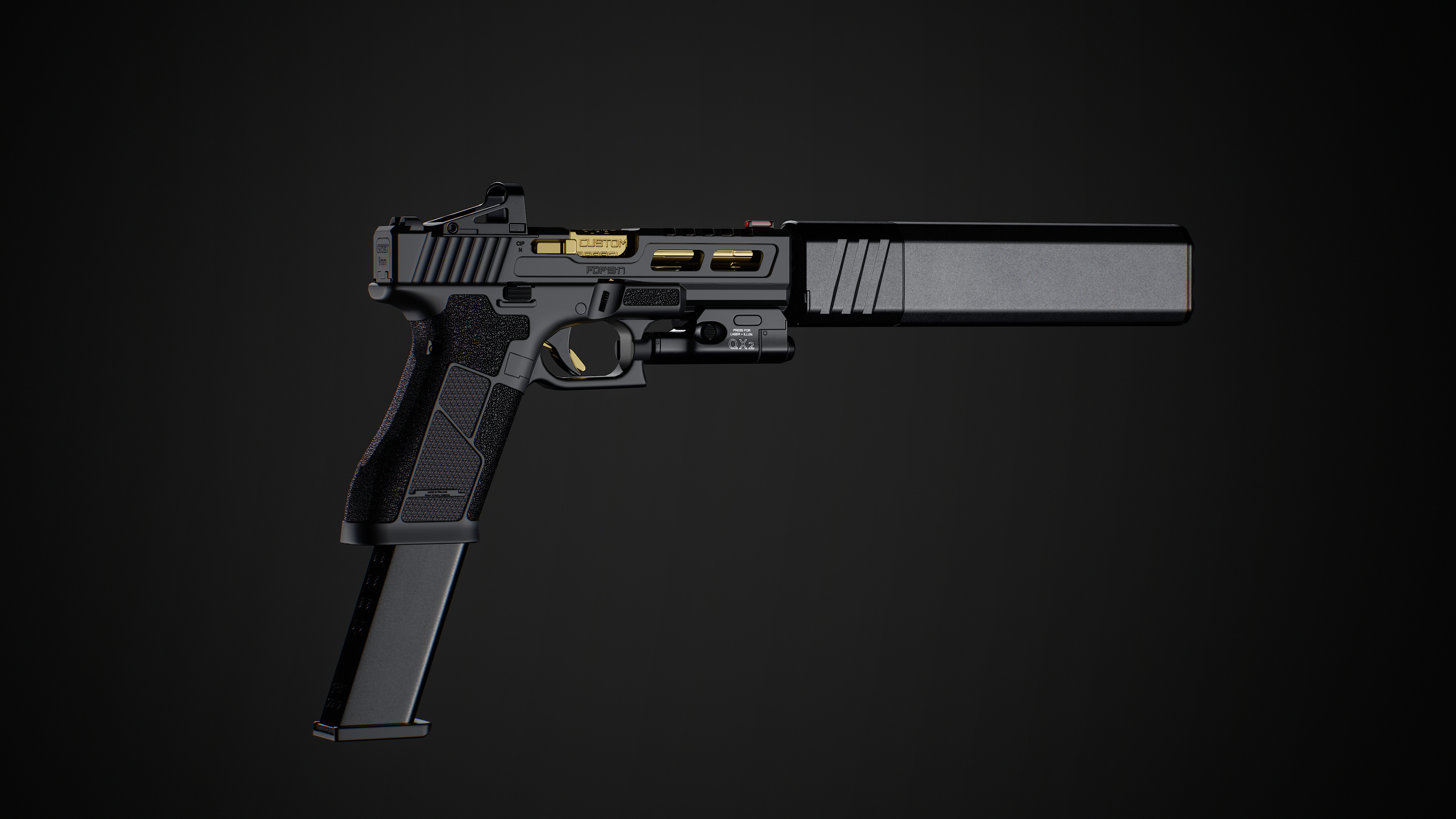 Ghost 9mm Low-poly 3D model_53
