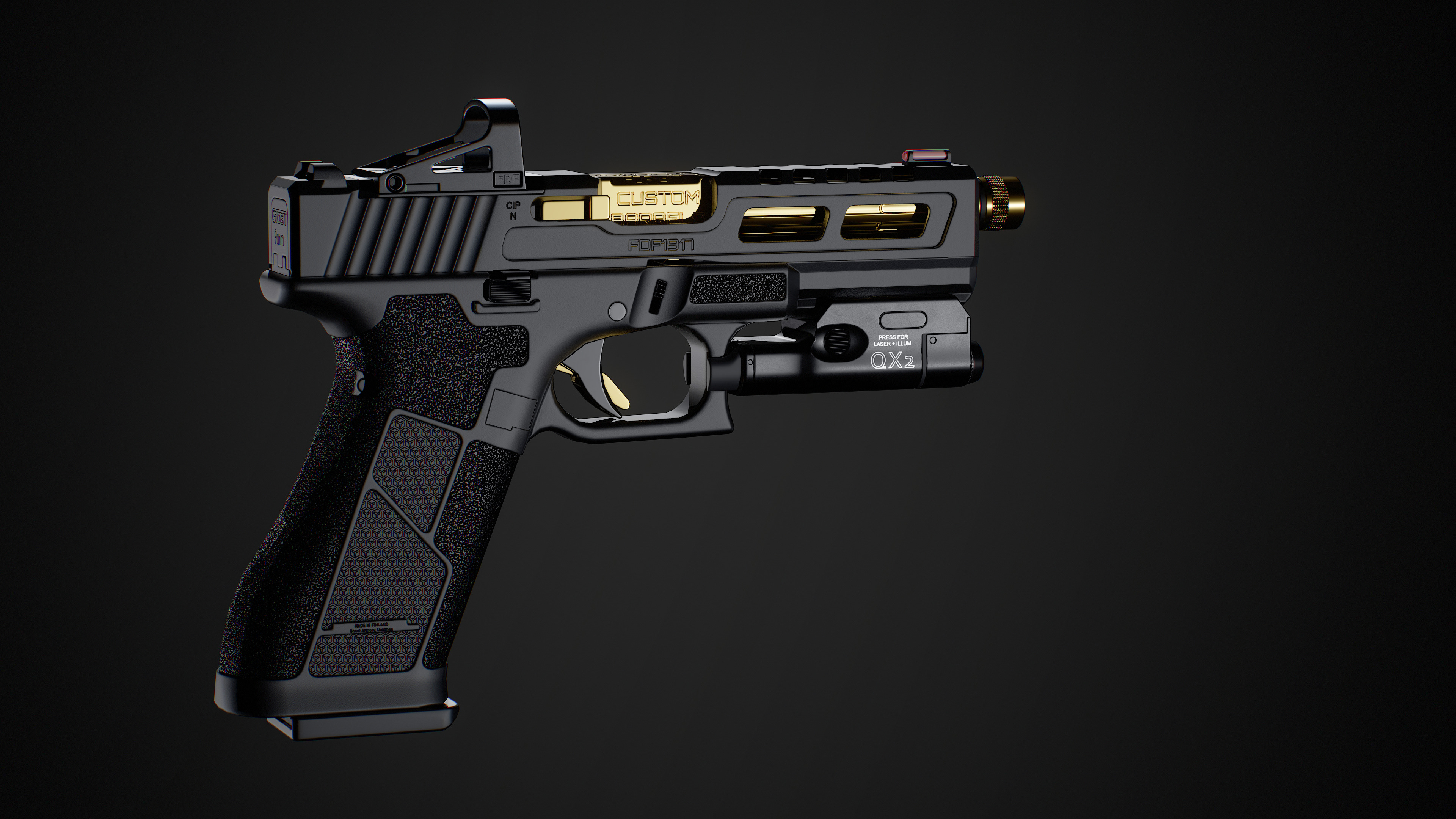 Ghost 9mm Low-poly 3D model_28