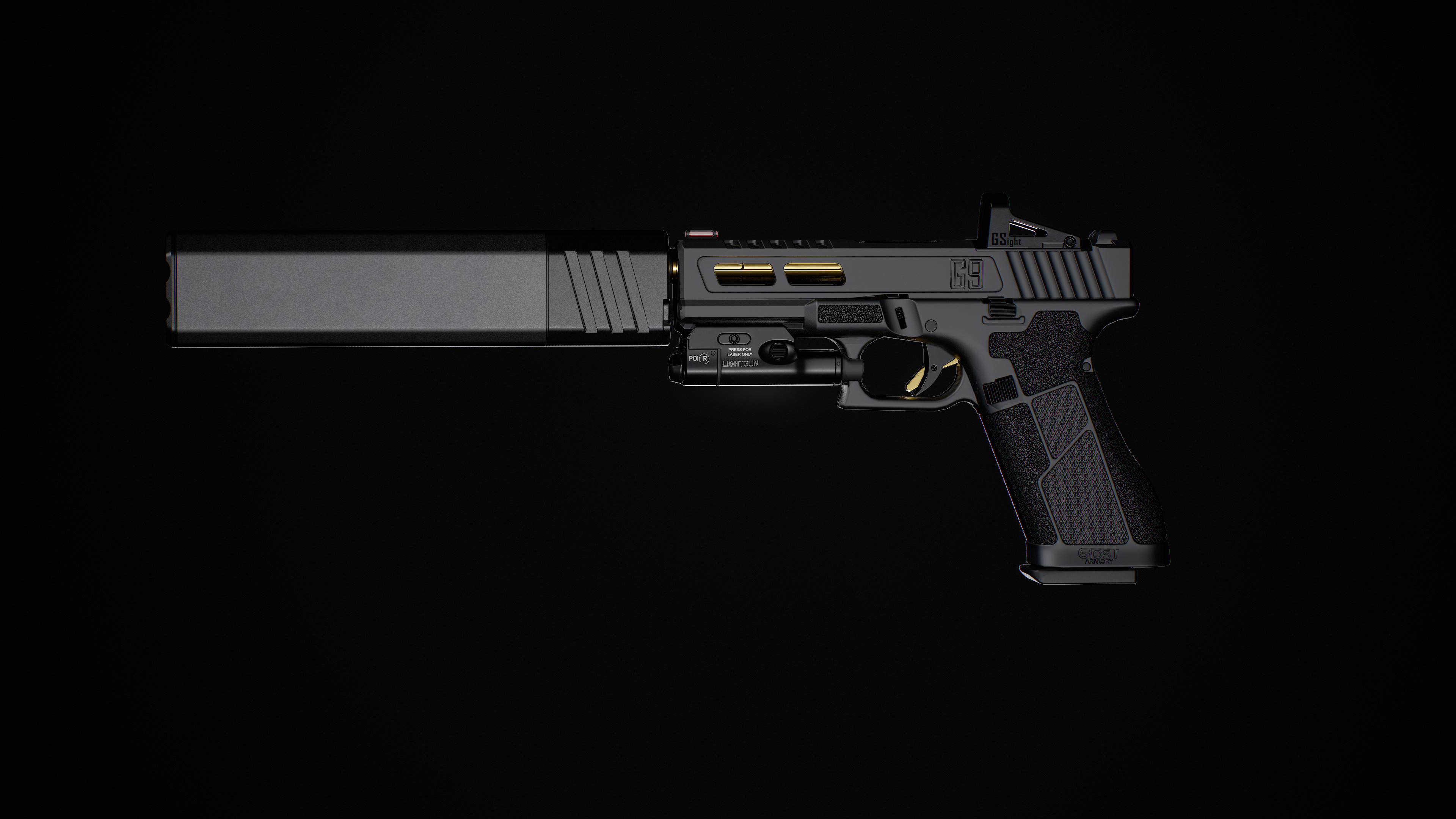 Ghost 9mm Low-poly 3D model_48