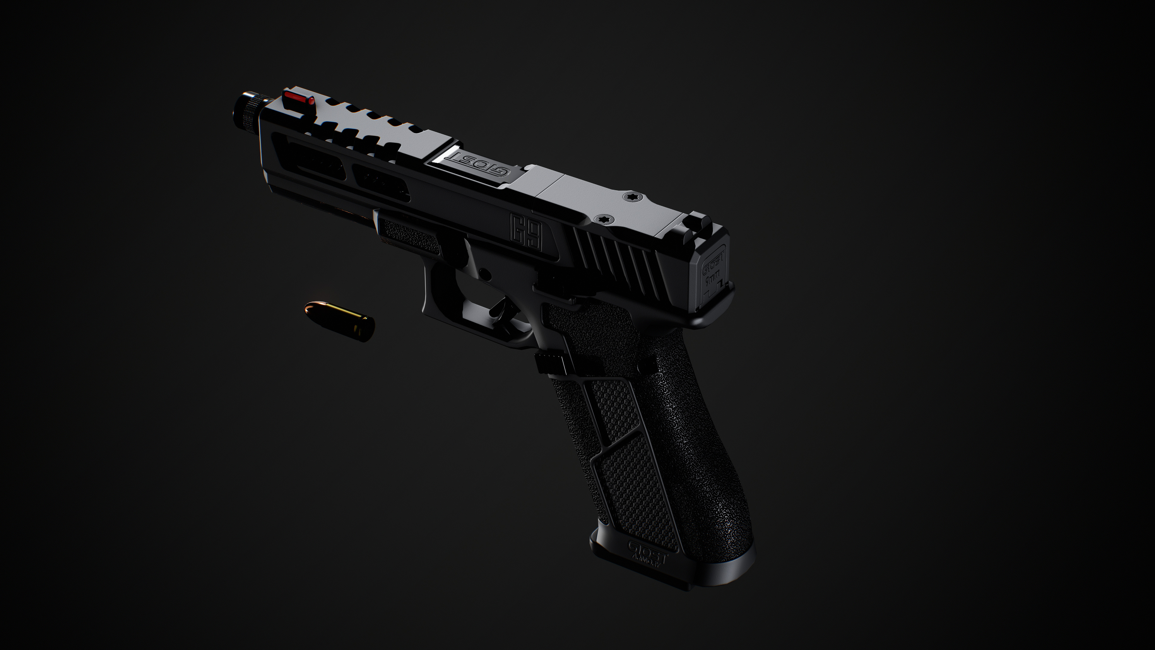 Ghost 9mm Low-poly 3D model_5