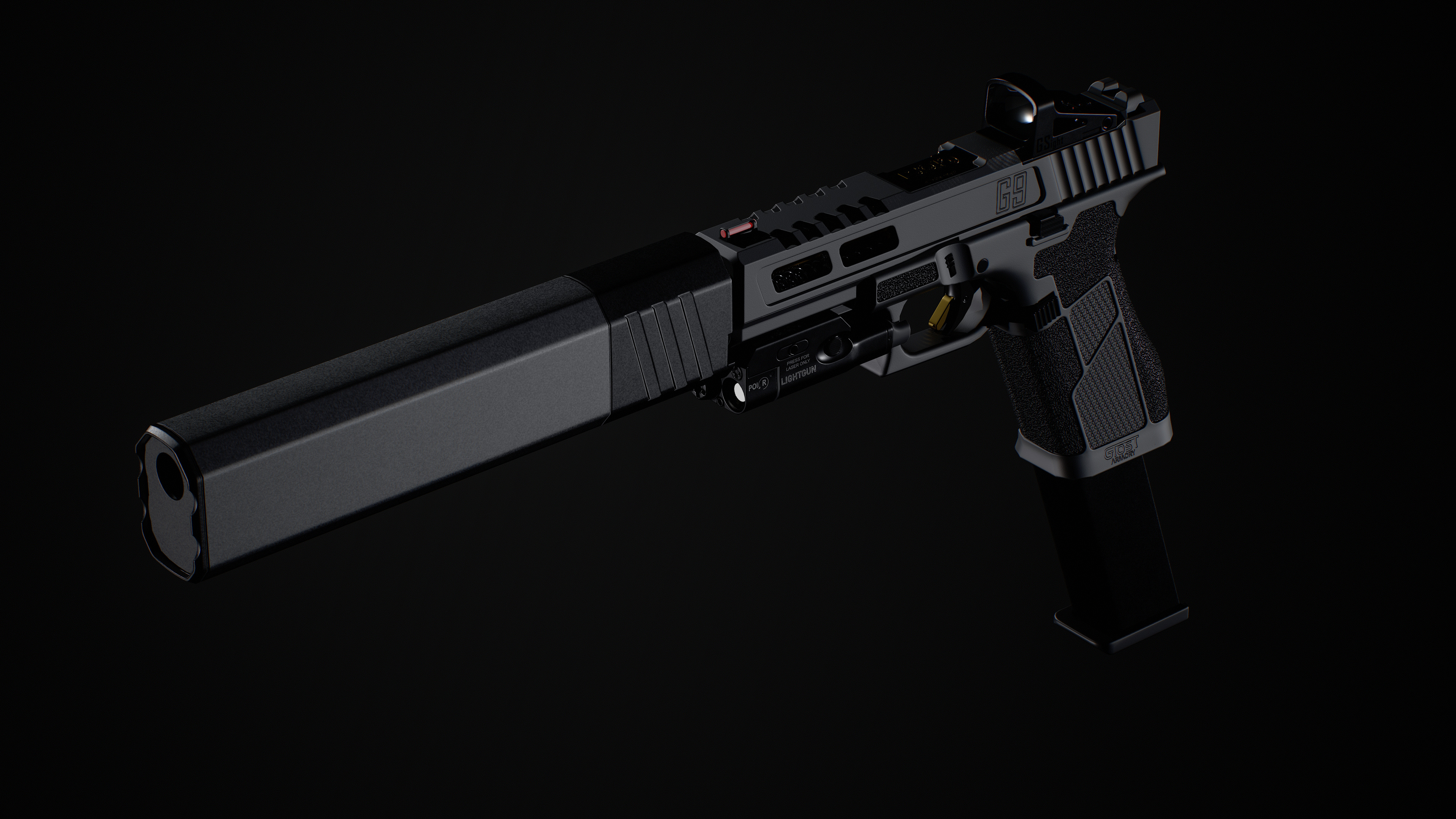 Ghost 9mm Low-poly 3D model_56