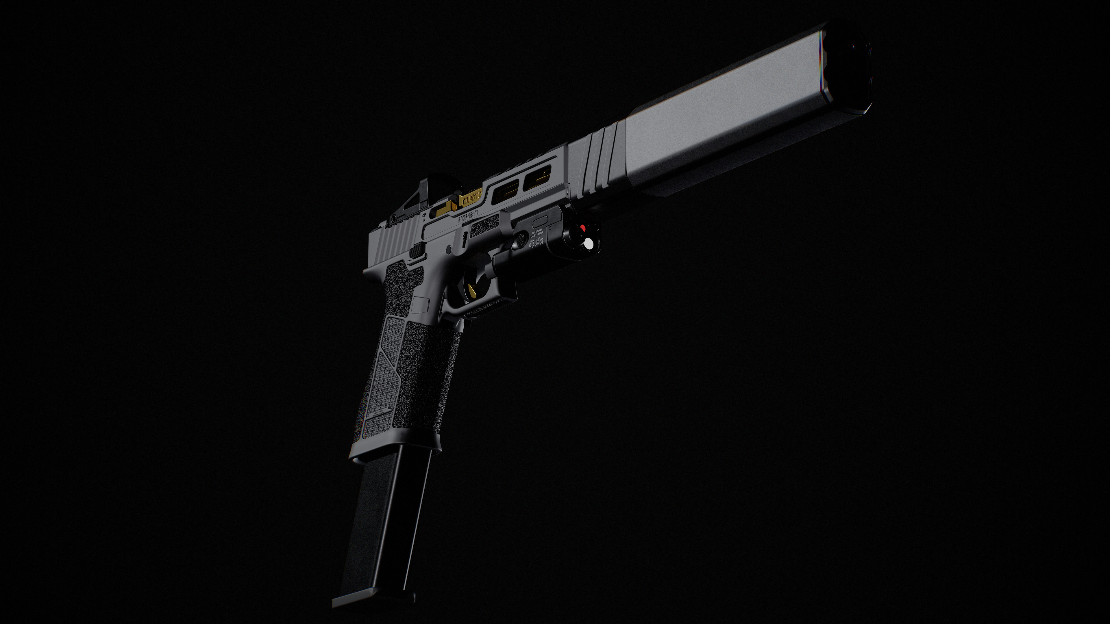 Ghost 9mm Low-poly 3D model_57