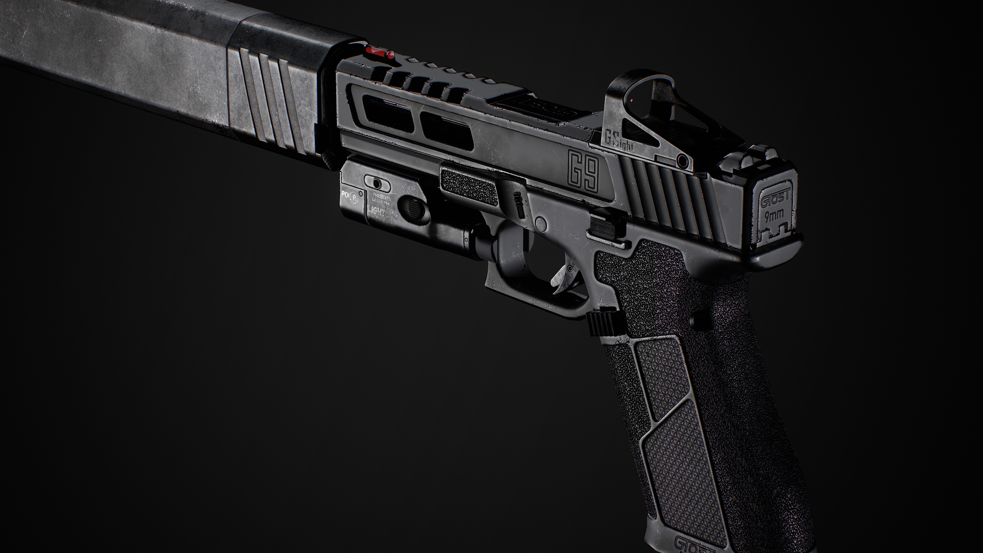 Ghost 9mm Low-poly 3D model_60