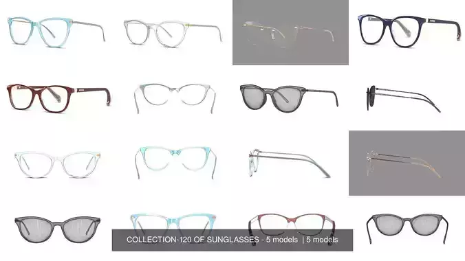 COLLECTION-120 OF SUNGLASSES - 5 models 