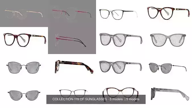 COLLECTION-119 OF SUNGLASSES - 5 models  