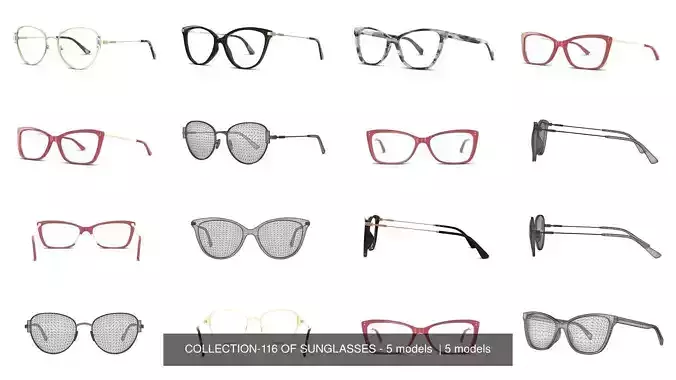 COLLECTION-116 OF SUNGLASSES - 5 models 