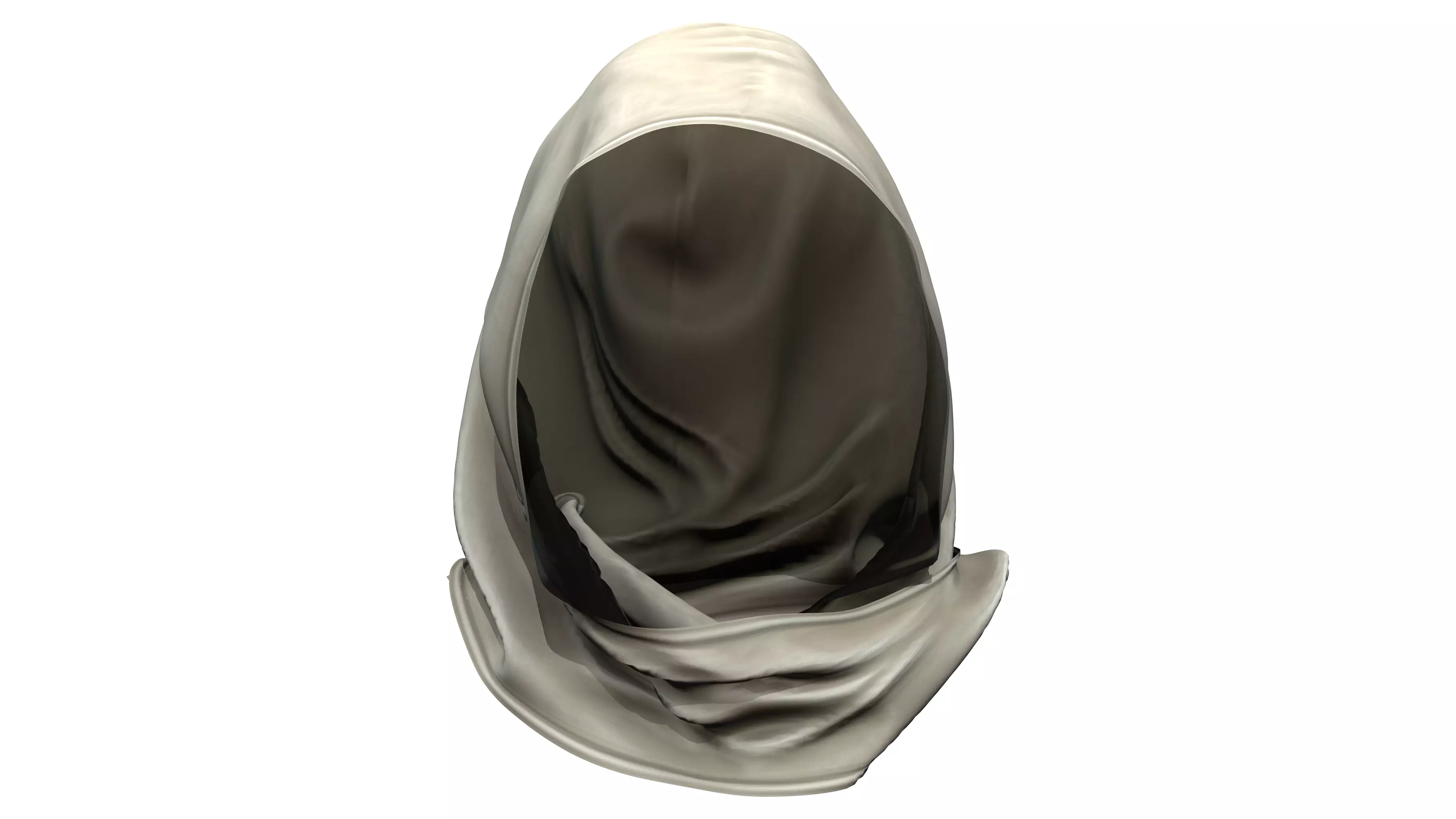 Ottoman Shawl Head Scarf Low-poly 3D model