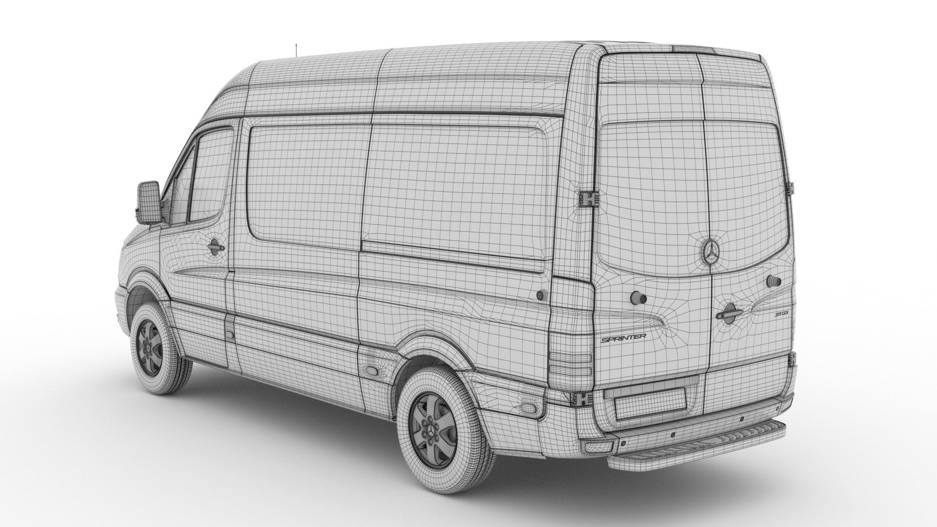 Mercedes Benz Sprinter Van L2H2 2018 3D model_11
