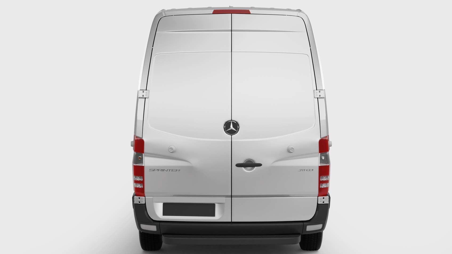 Mercedes Benz Sprinter Van L2H2 2018 3D model_2