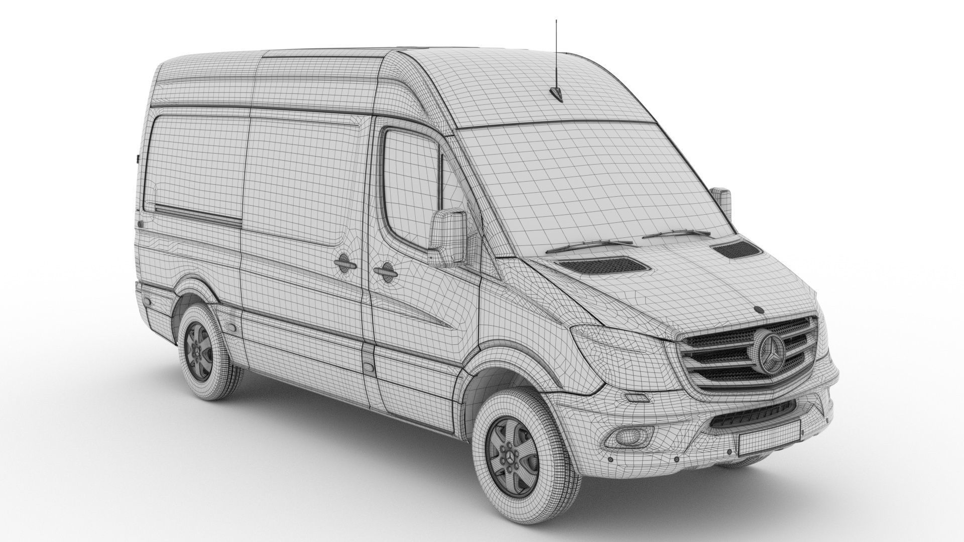 Mercedes Benz Sprinter Van L2H2 2018 3D model_10