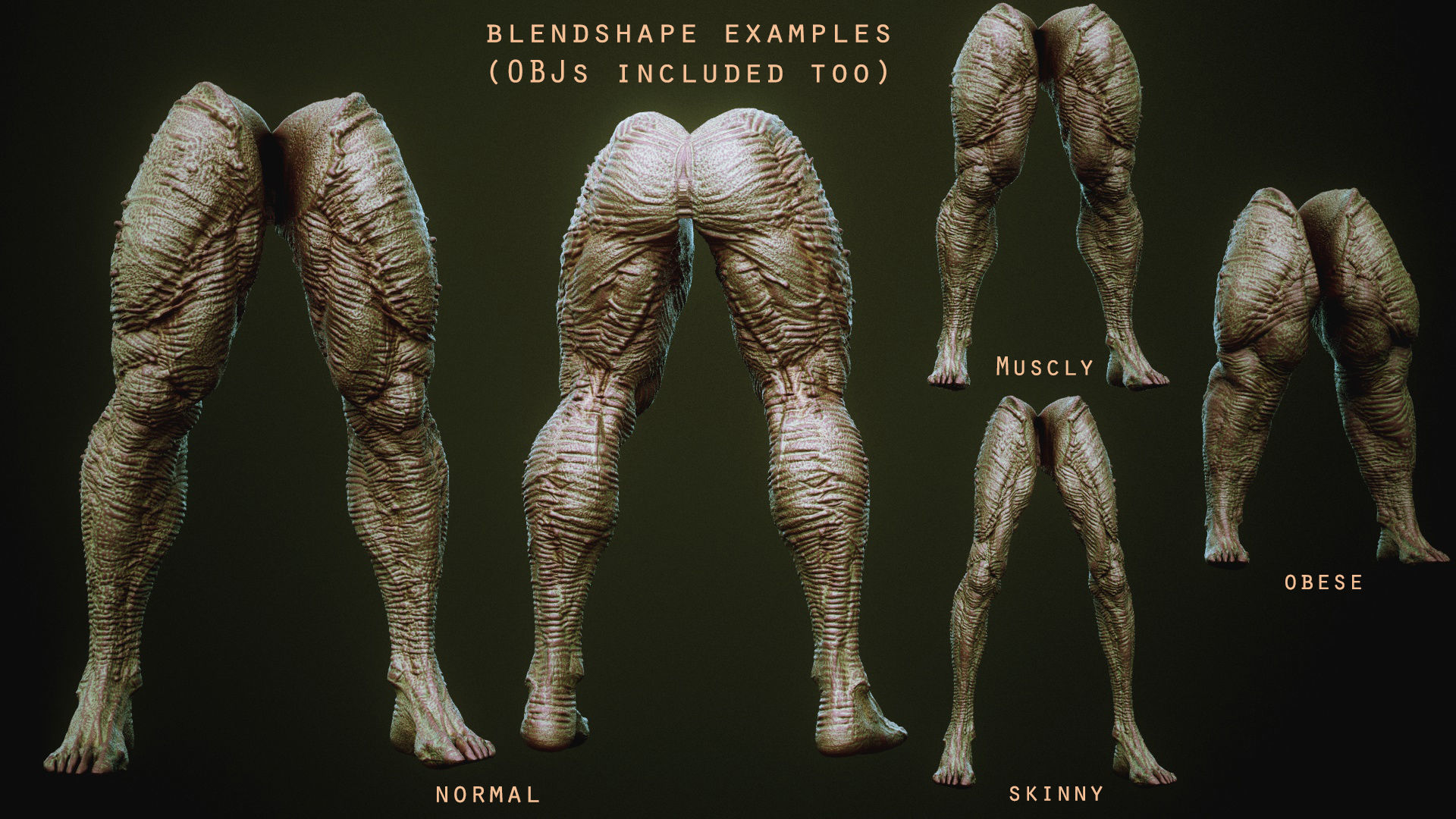 DEMON part four 40 Legs with Blendshapes 3D model_31