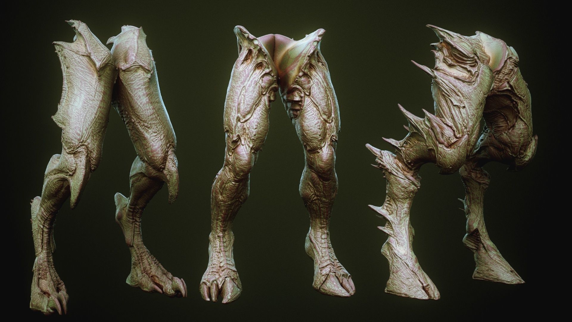 DEMON part four 40 Legs with Blendshapes 3D model_17