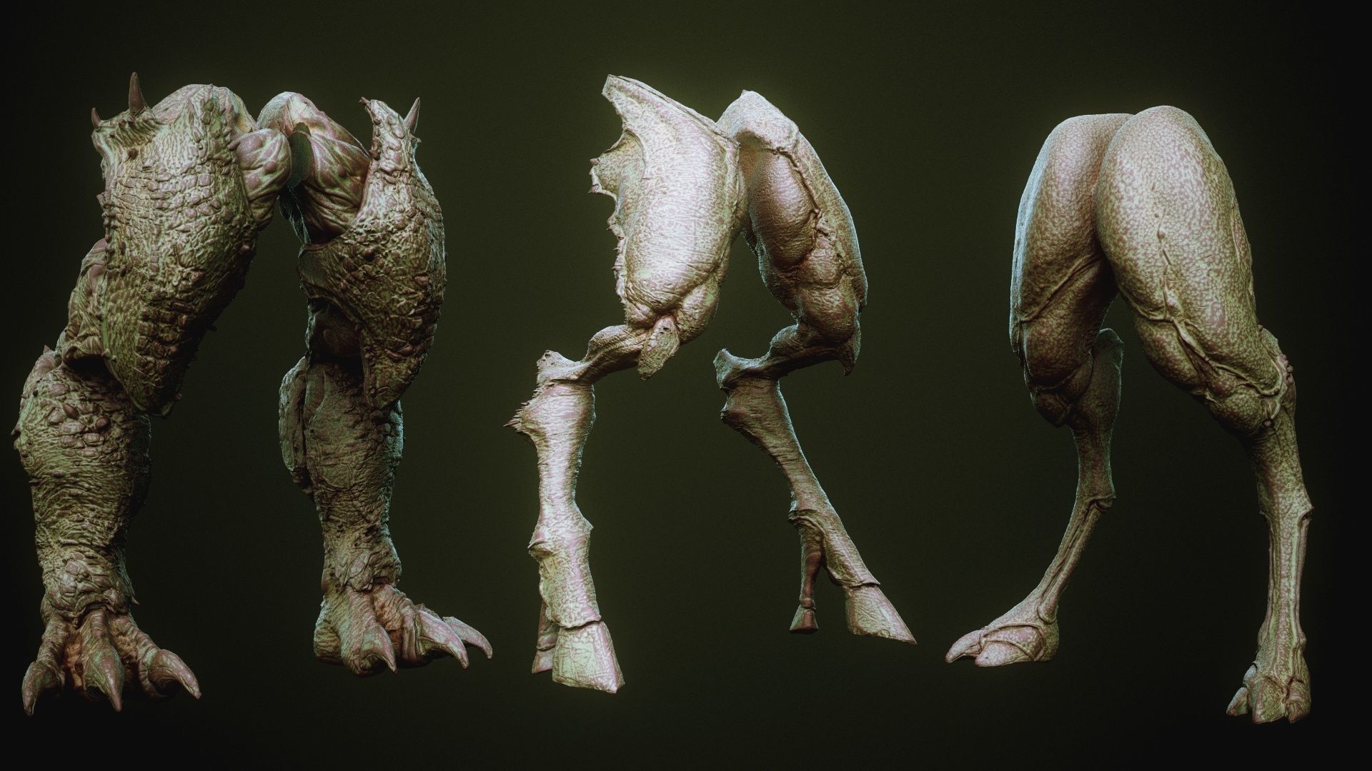 DEMON part four 40 Legs with Blendshapes 3D model_13